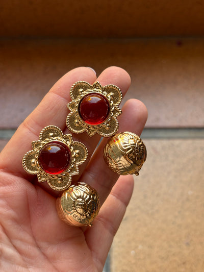 PENDIENTES ROCHE ROJO