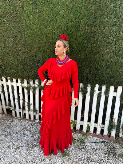 VESTIDO ALMONTE ROJO