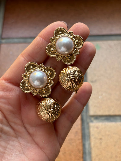 PENDIENTES ROCHE PERLA