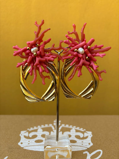 PENDIENTES PUNTAS CORAL