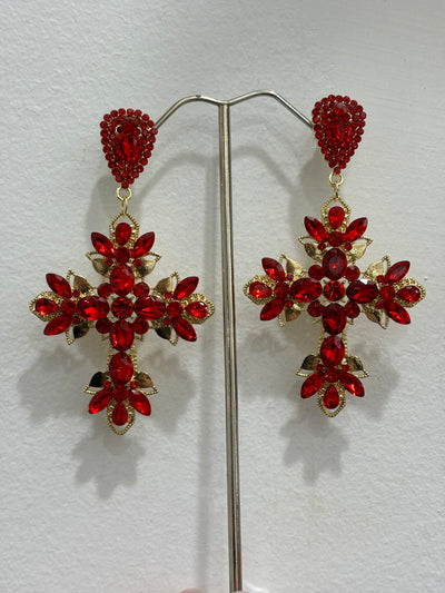 PENDIENTES GÓLGOTA ROJO