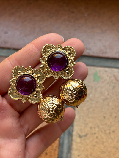 PENDIENTES ROCHE MORADO