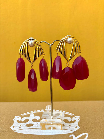 PENDIENTES CHIPRE ROSA