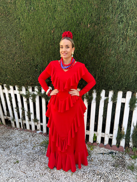VESTIDO ALMONTE ROJO
