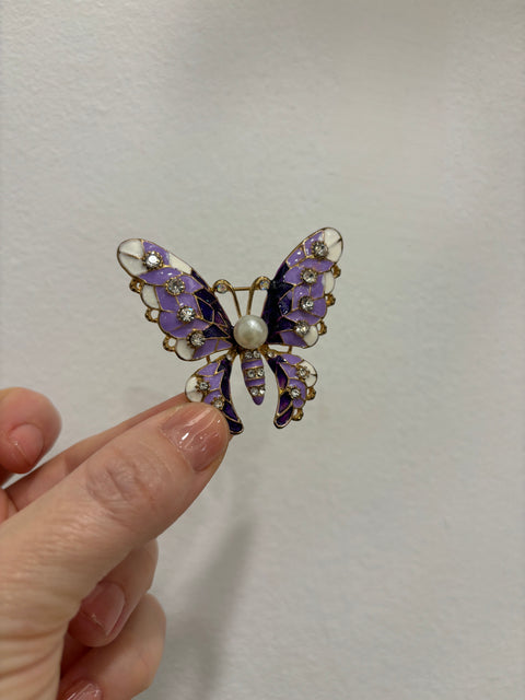 BROCHE MARIPOSA LILA