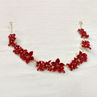 TIARA FLOR ROJO