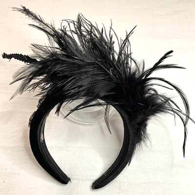 DIADEMA PLUMA NEGRA