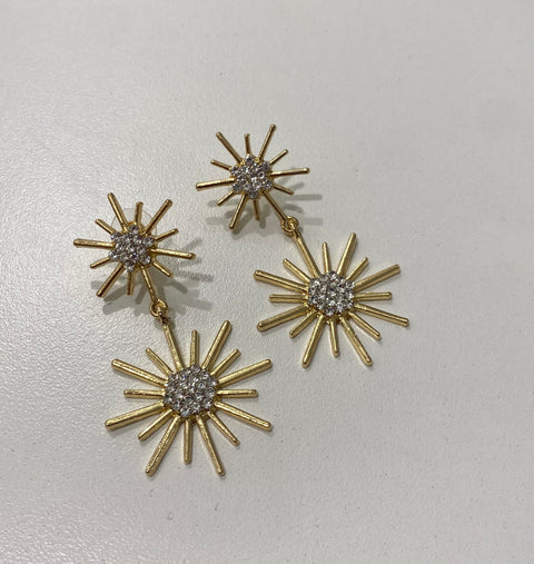 PENDIENTES ESTRELLA DOBLE