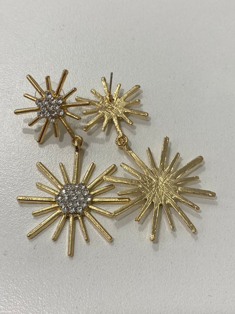 PENDIENTES ESTRELLA DOBLE